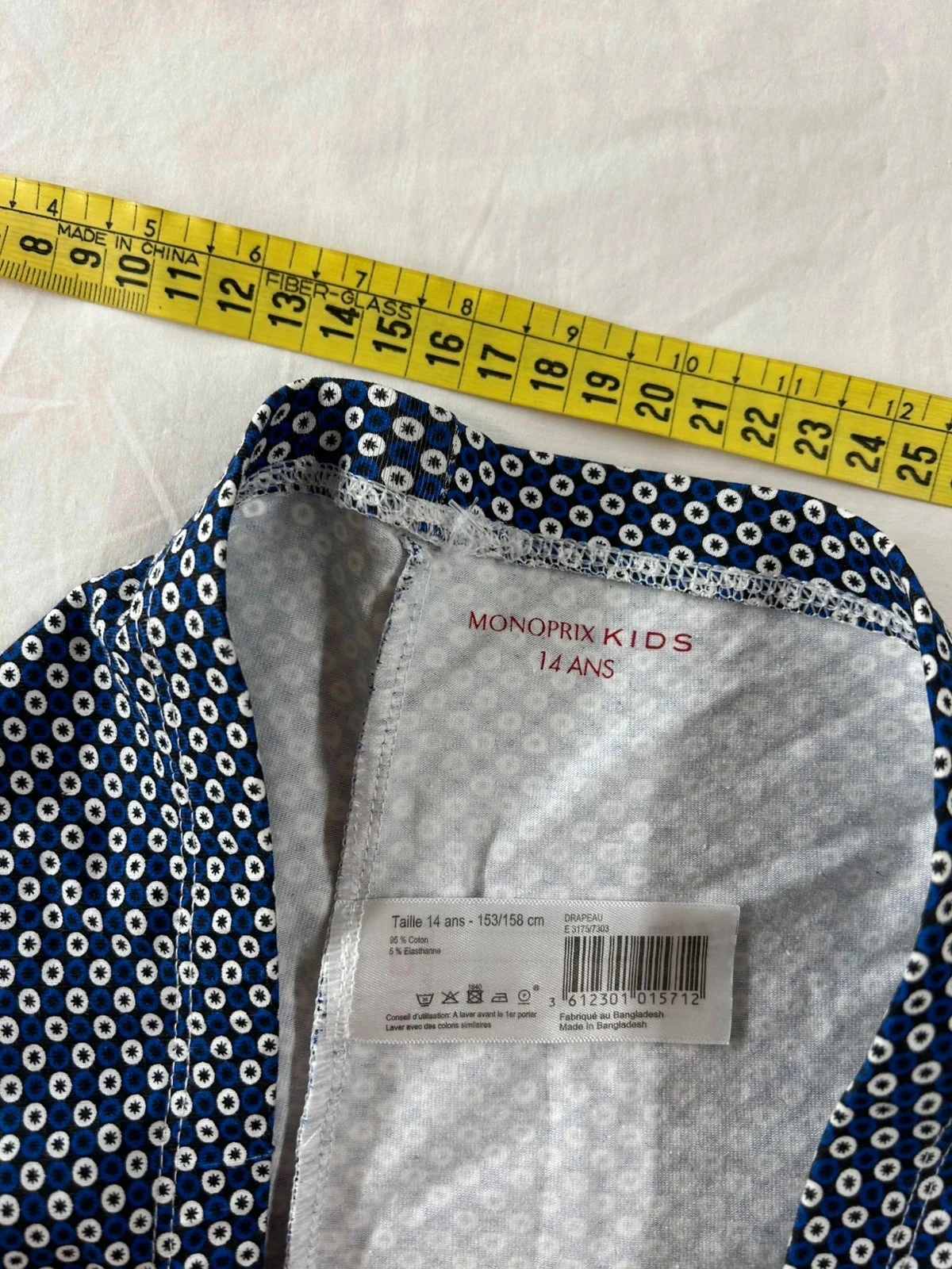 Pantalón azul marino con motivos blancos monoprix kids – photo 6